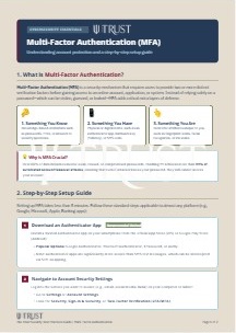 Guide to install MFA from The Trust Thumbnail